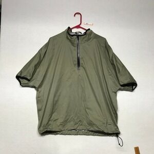 Cabelas Signature Series Dry-Plus Windbreaker Pullover Short Sleeve Green XL